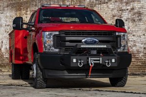 Ford F-250 Super Duty Winch Mount Kit - Rough Country - EXO - Black - '17-'20 Ford F-250 Super Duty Winch Mount Kit - Rough Country - EXO - Black - '17-'20